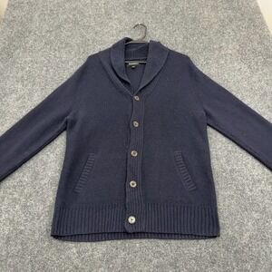 Bonobos Cardigan Mens M Navy Merino Wool Shawl Collar Slim Classic Style
